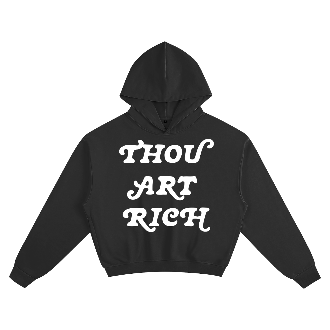 THOU ART RICH BOXY HOODIE