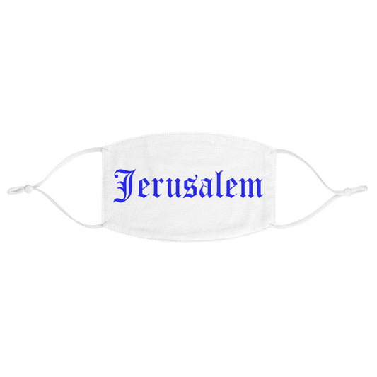 JERUSALEM OLD ENGLISH FACE MASK BLUE
