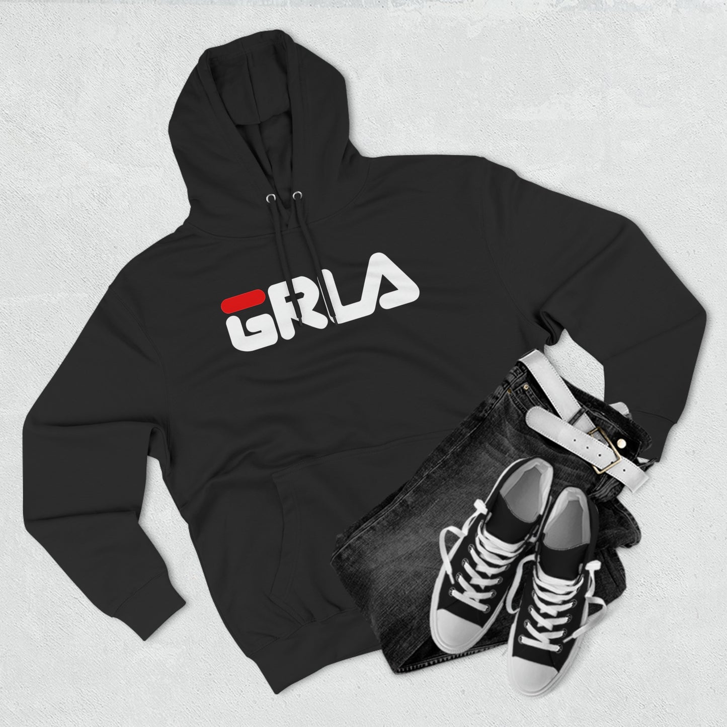 GRLA HOODIE (RED STRIPE)