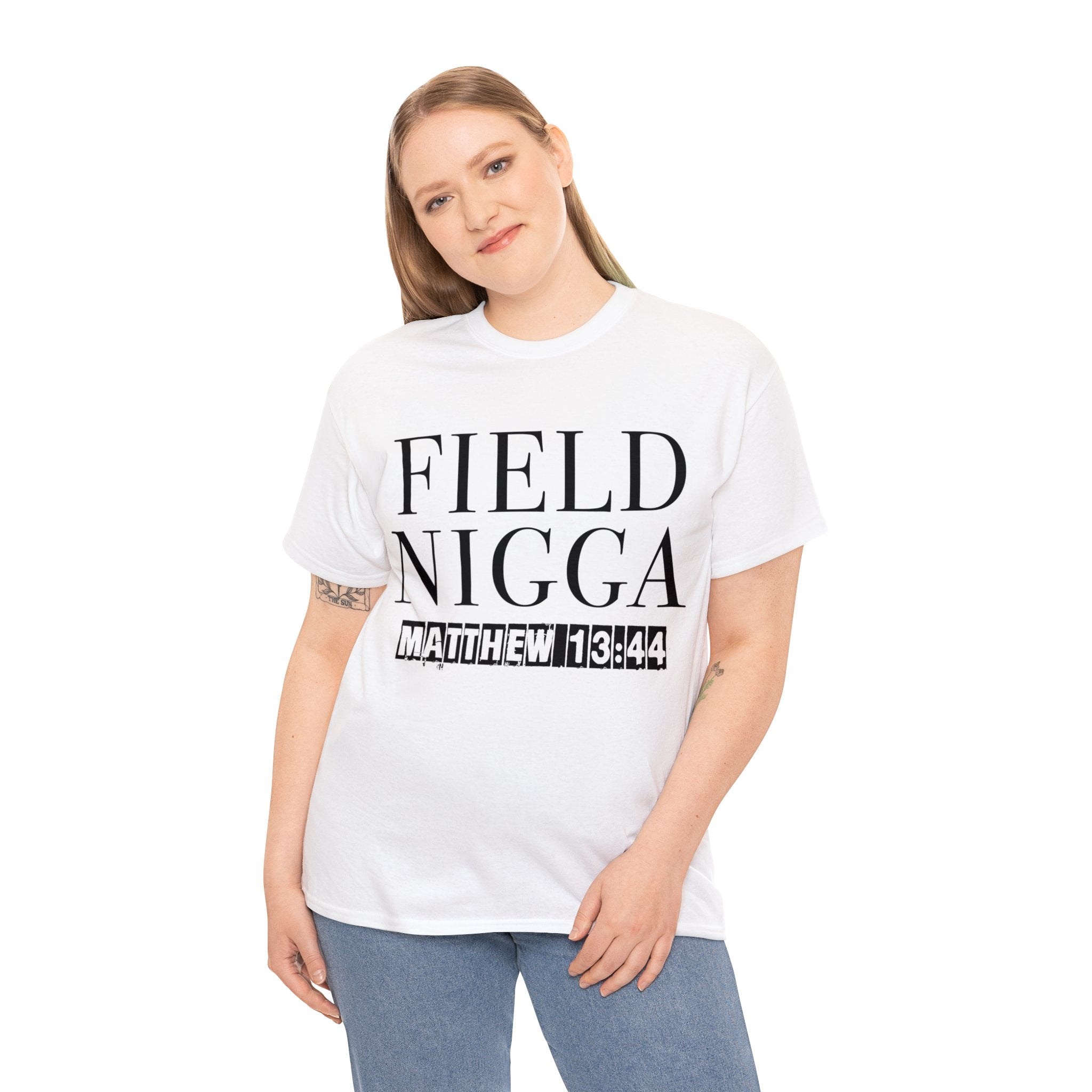 WHITE FIELD NIGGA SHIRT