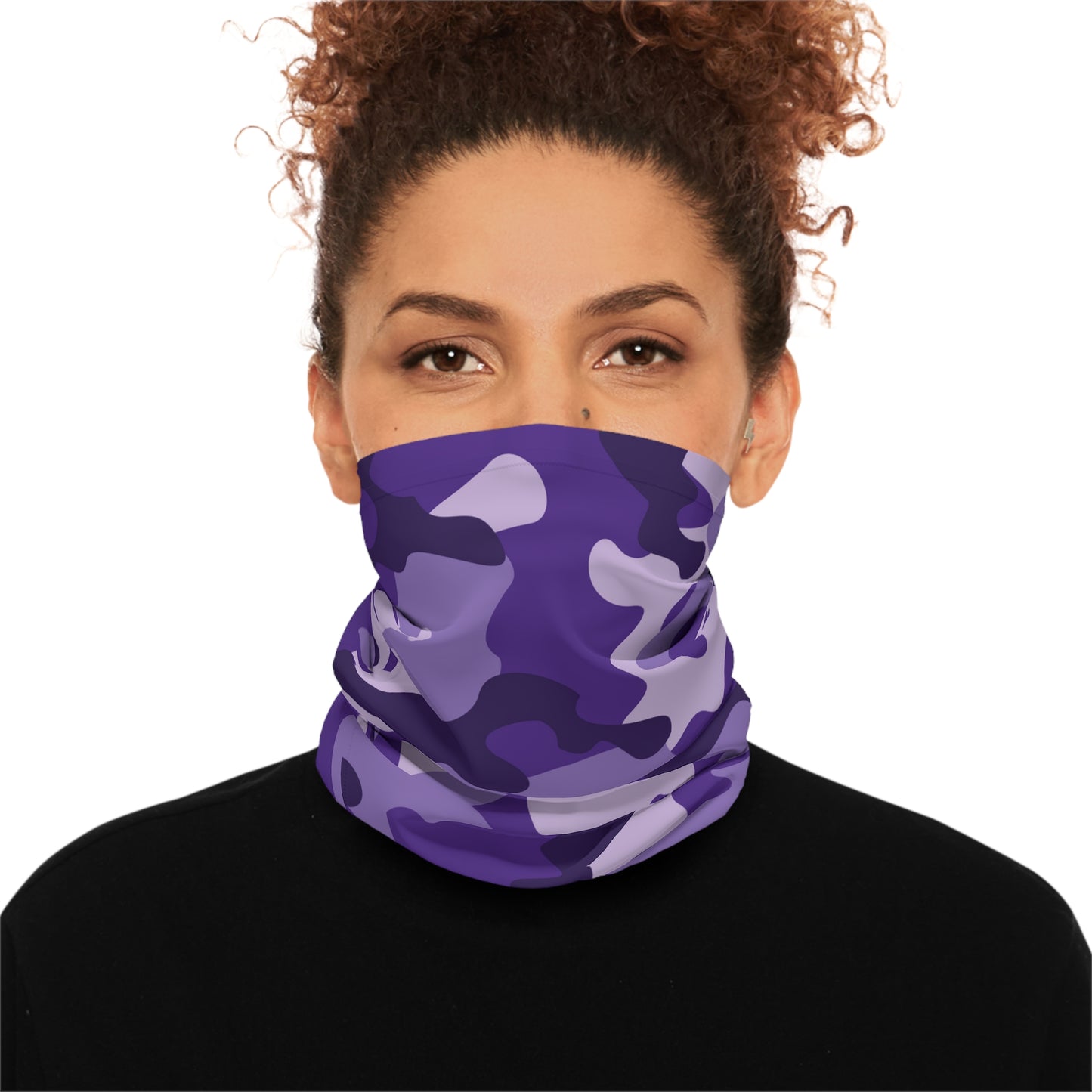 PURPLE CAMO FACE MASK