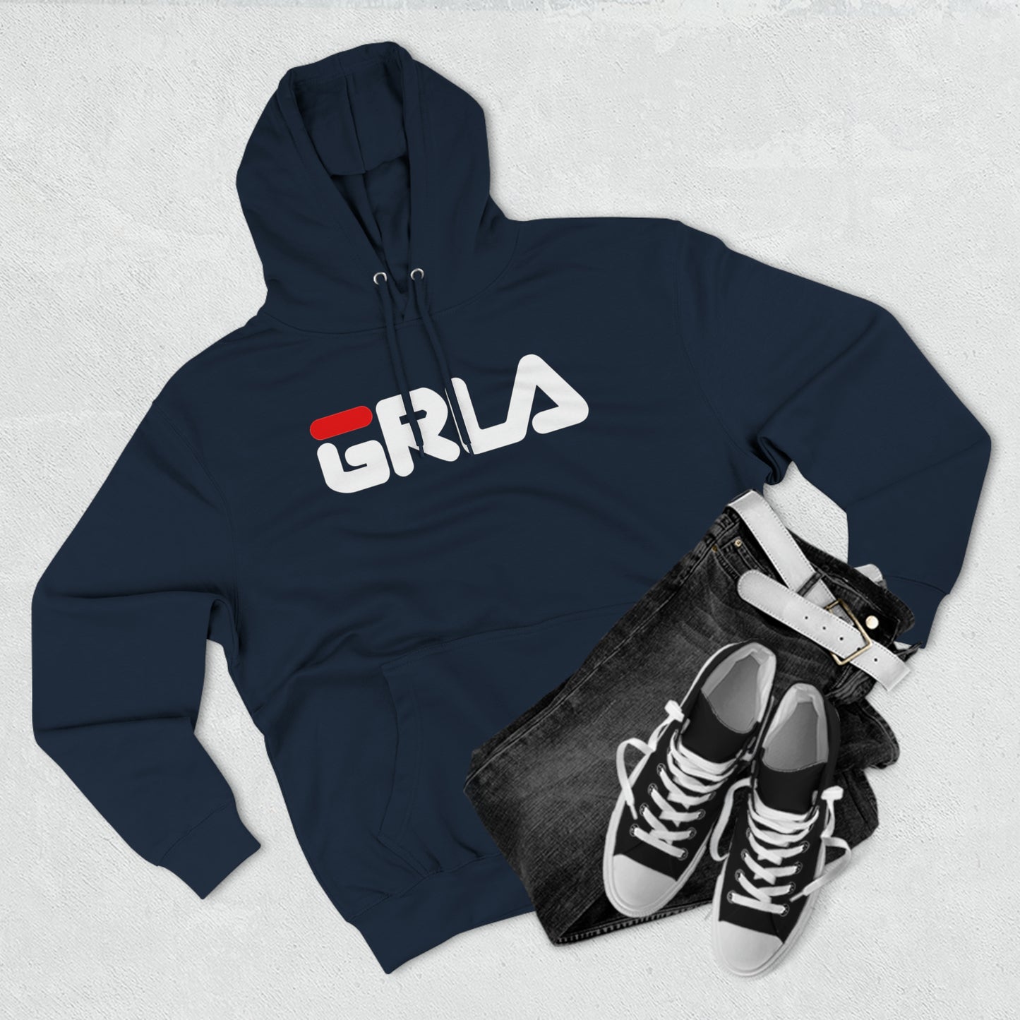 GRLA HOODIE (RED STRIPE)