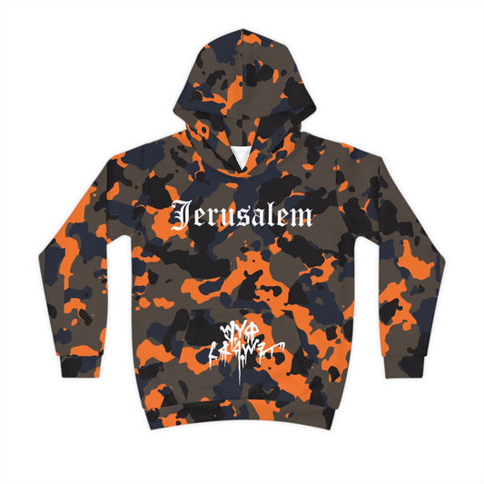 KIDS JERUSALEM HOODIE (GREY CAMO)