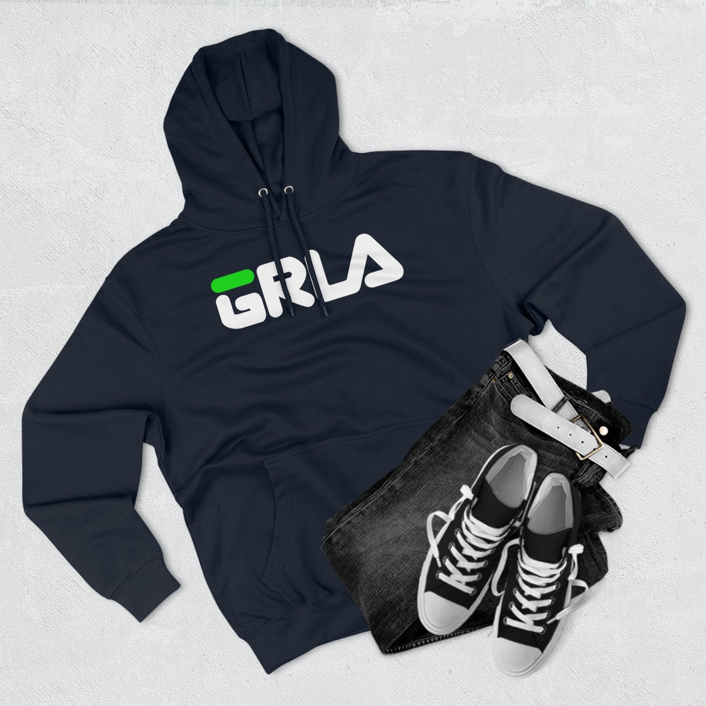 GRLA HOODIE (NEON STRIPE)