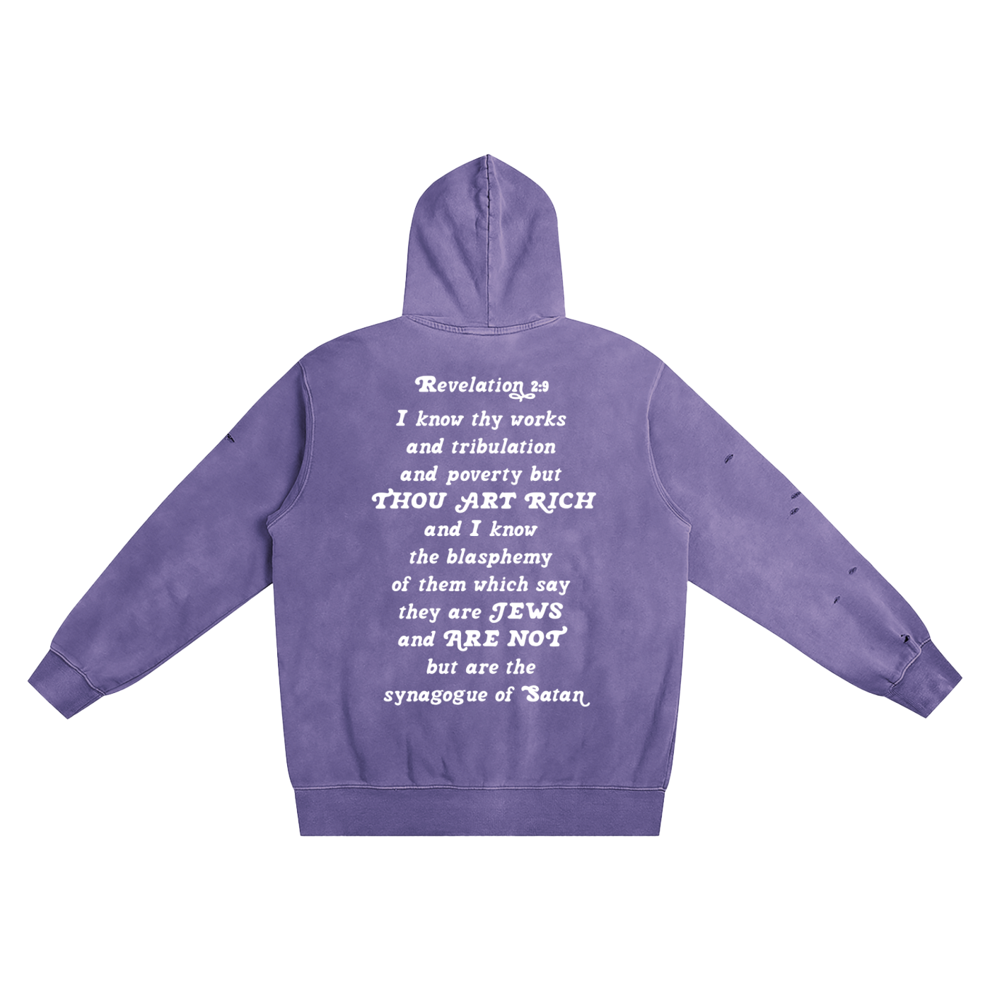 Thou Art Rich Frayed Washed Hoodie