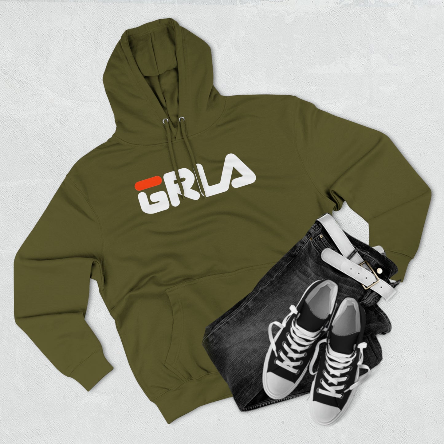 GRLA HOODIE (ORANGE STRIPE)