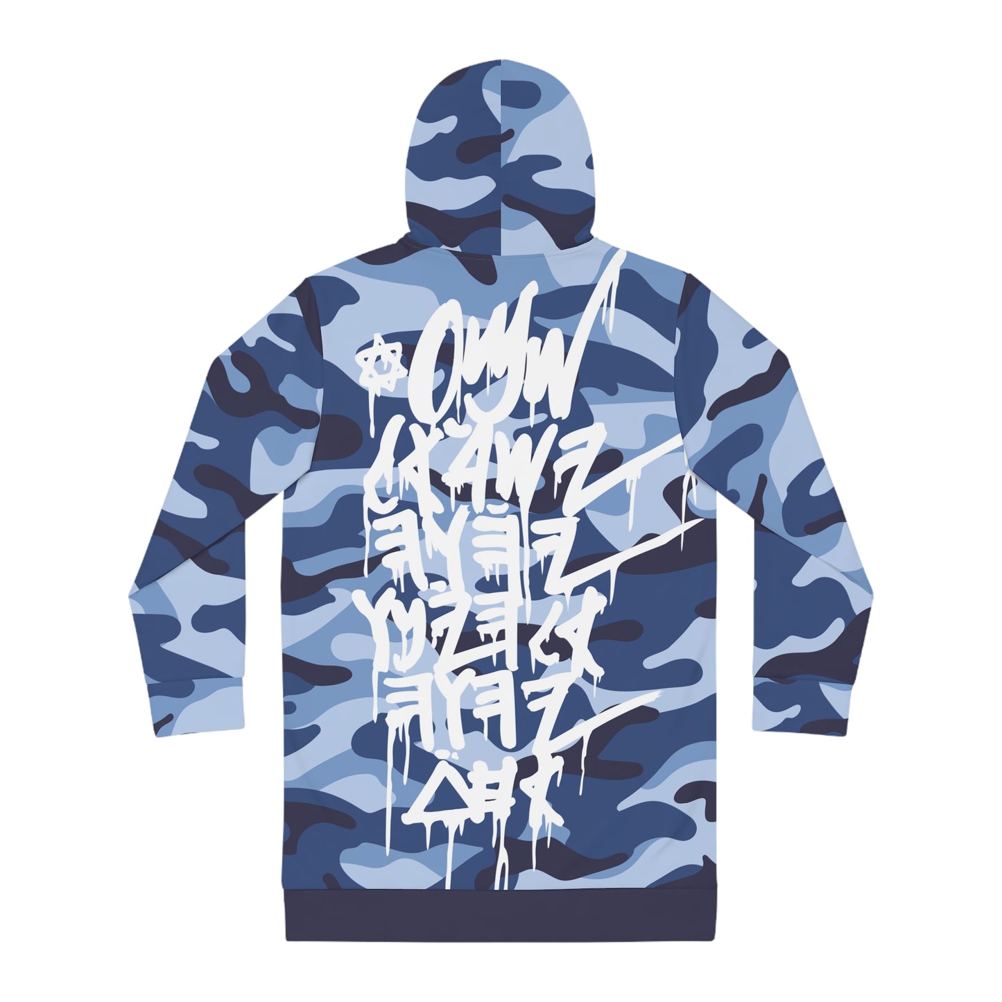 JERUSALEM Women's Hoodie Dress (NAVY CAMO)