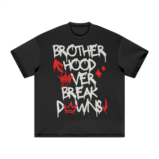 BROTHERHOOD OVER BREAKDOWNS HEAVYWEIGHT TEE (RED)