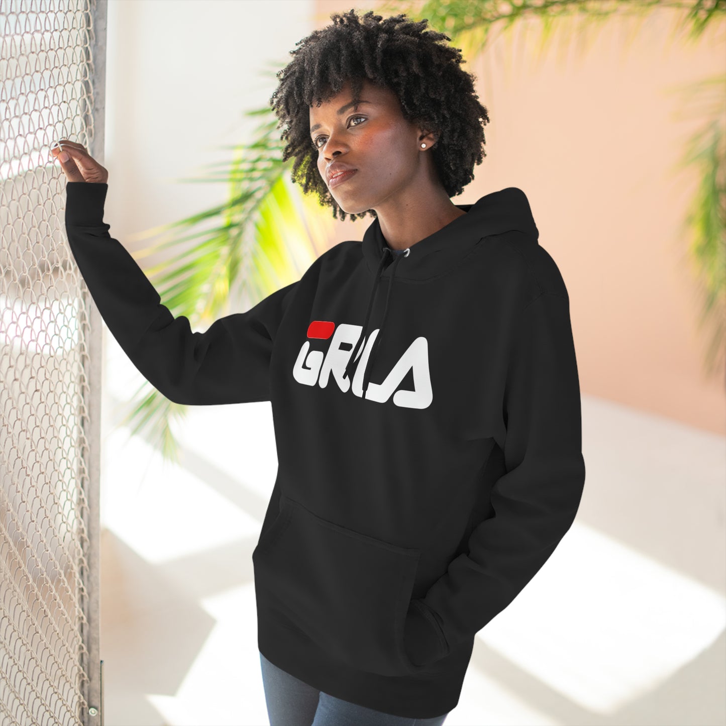 GRLA HOODIE (RED STRIPE)