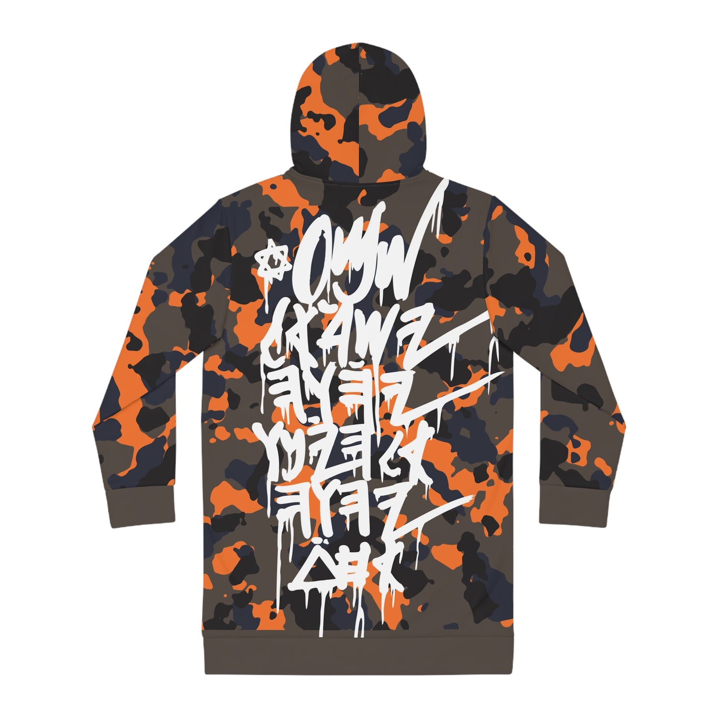 JERUSALEM Women's Hoodie Dress (GREY CAMO)
