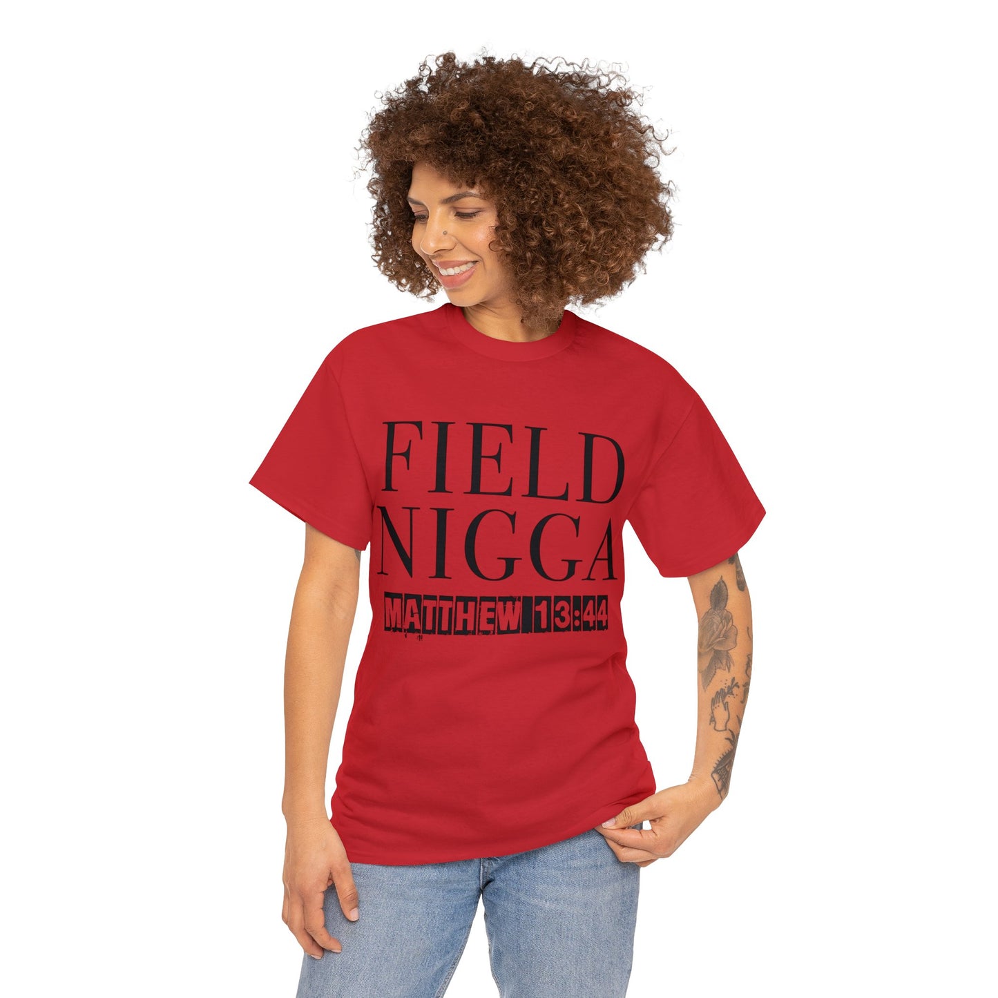 WHITE FIELD NIGGA SHIRT