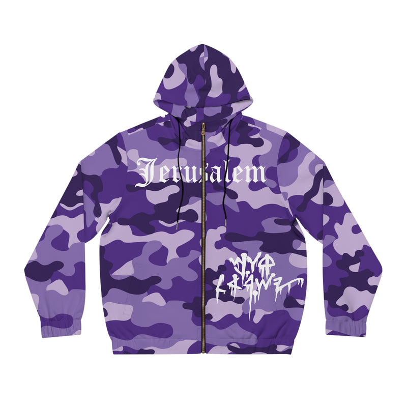 JERUSALEM ZIP HOODIE (PURPLE CAMO)