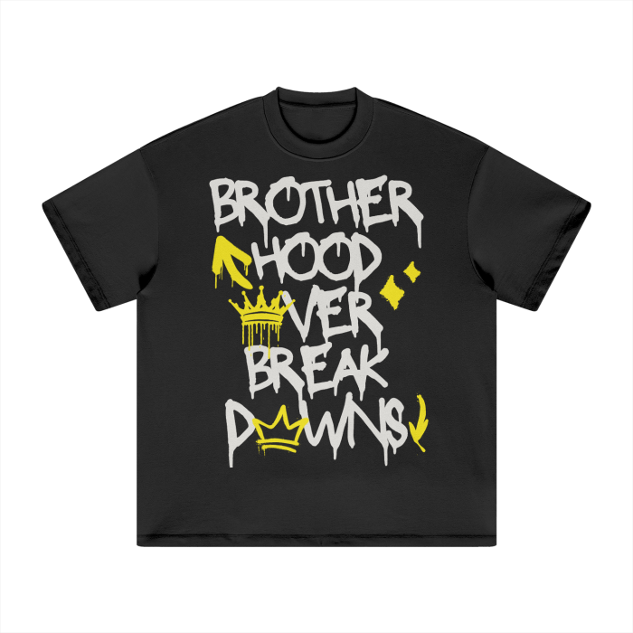 BROTHERHOOD OVER BREAKDOWNS HEAVYWEIGHT TEE (YELLOW)