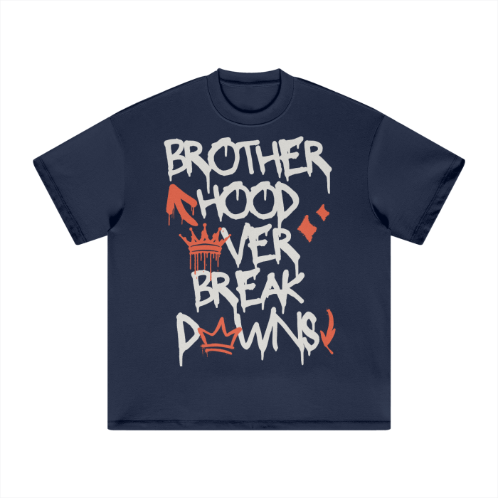 BROTHERHOOD OVER BREAKDOWNS HEAVYWEIGHT TEE (ORANGE)