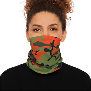 ORANGE GREEN CAMO FACE MASK