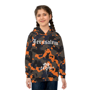 KIDS JERUSALEM HOODIE (GREY CAMO)