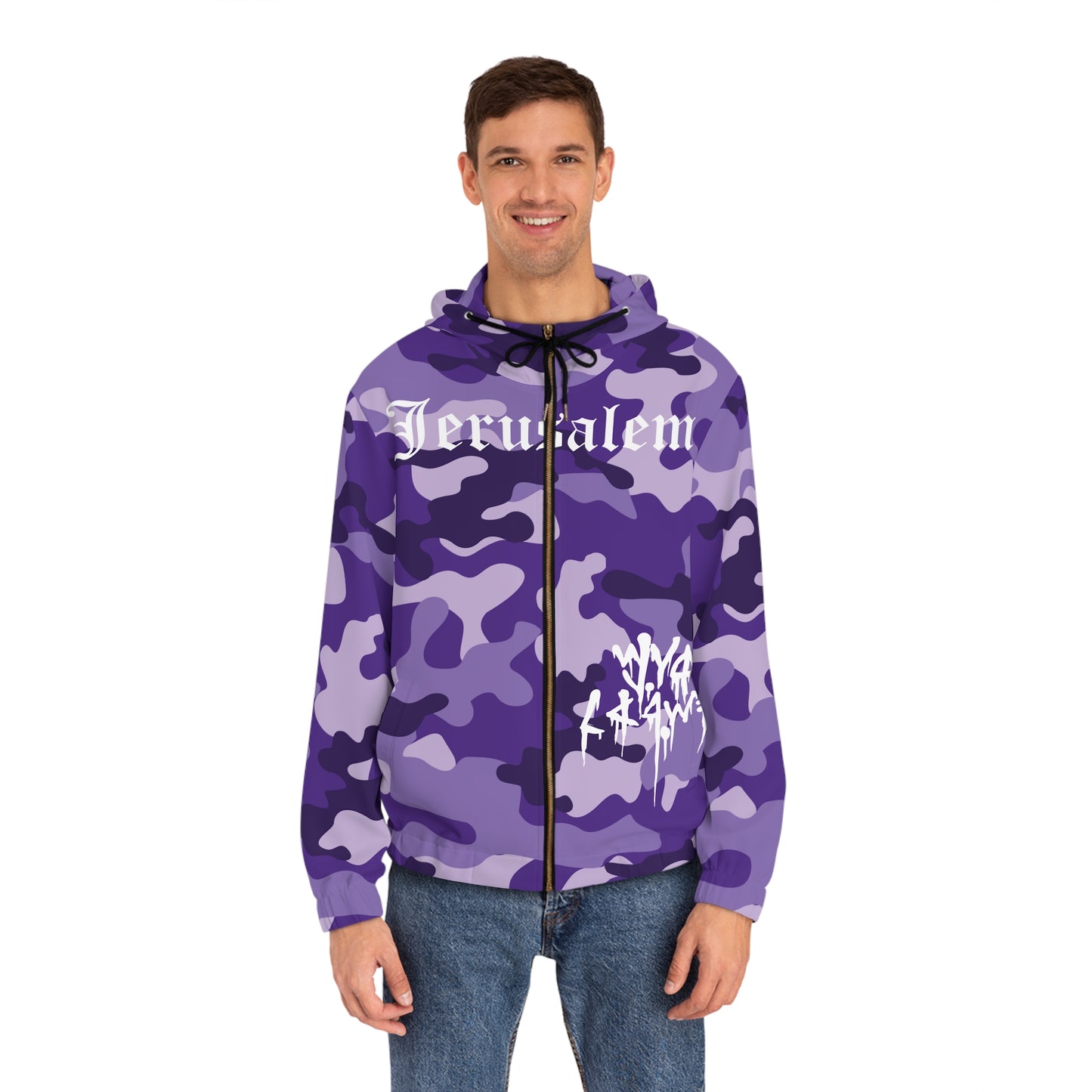 JERUSALEM ZIP HOODIE (PURPLE CAMO)