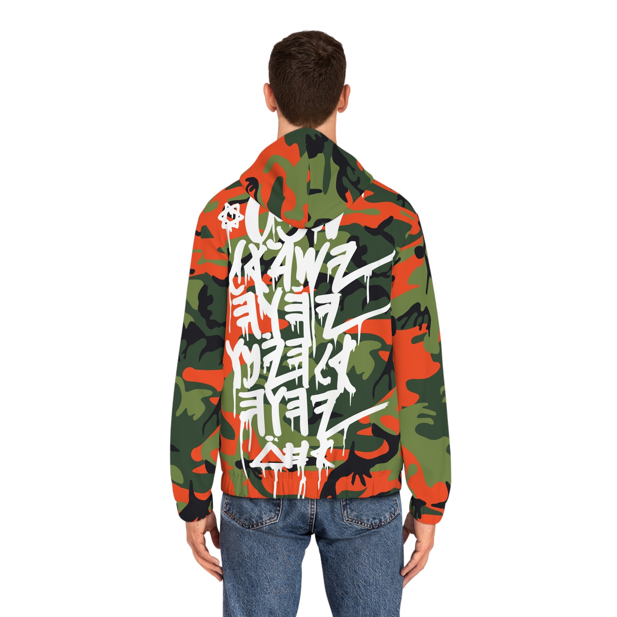 JERUSALEM ZIP HOODIE (ORANGE/GREEN CAMO)