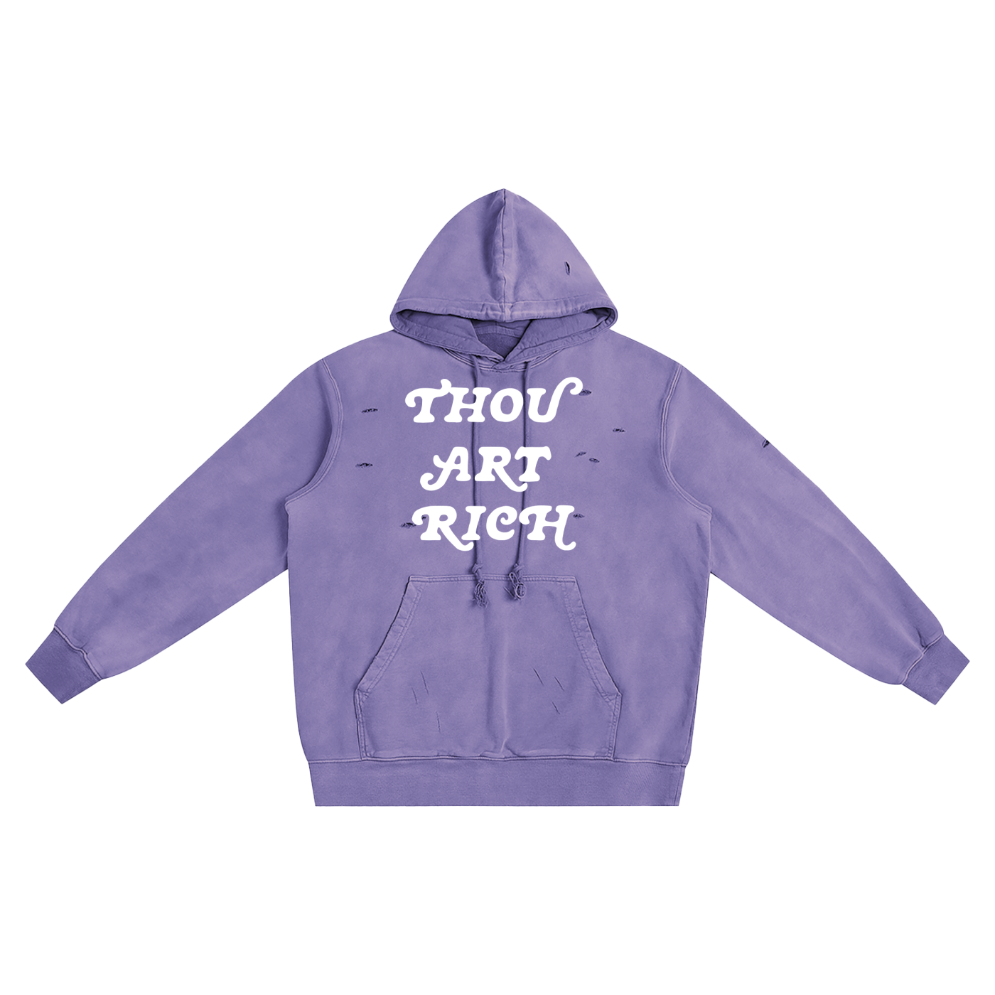 Thou Art Rich Frayed Washed Hoodie