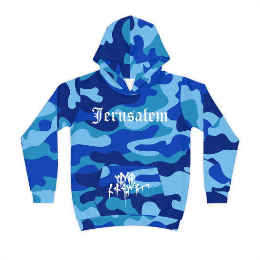 KIDS JERUSALEM HOODIE (ROYAL CAMO)