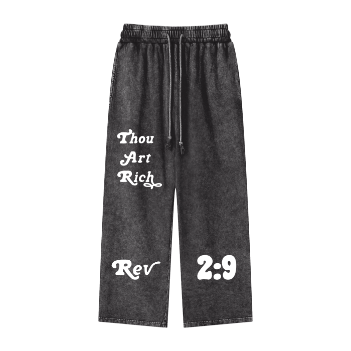 Thou Art Rich (Acid Wash Oversize Sweats)