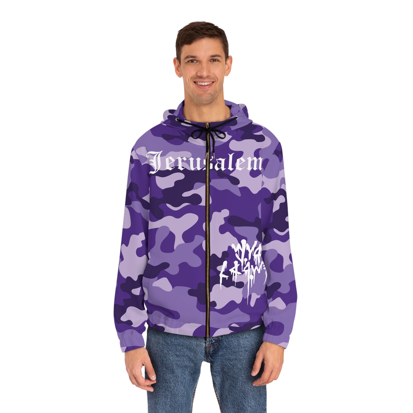 JERUSALEM ZIP HOODIE (PURPLE CAMO)