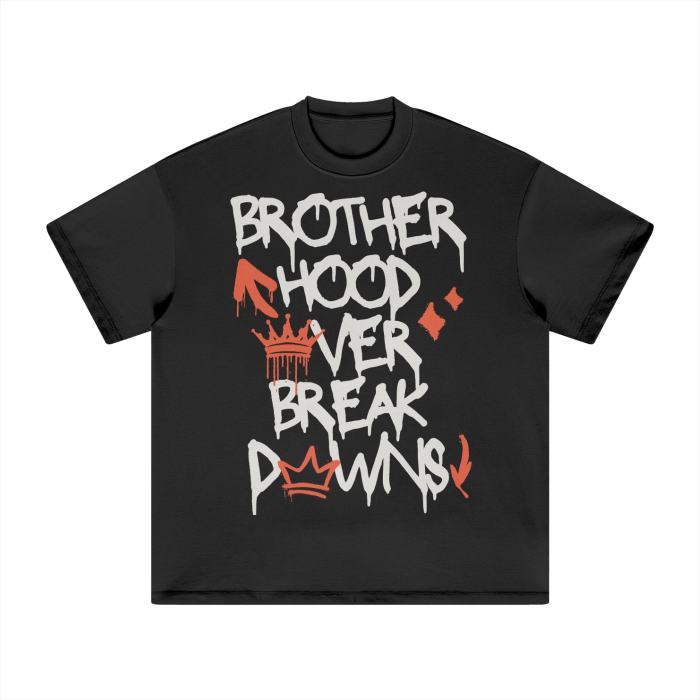 BROTHERHOOD OVER BREAKDOWNS HEAVYWEIGHT TEE (ORANGE)