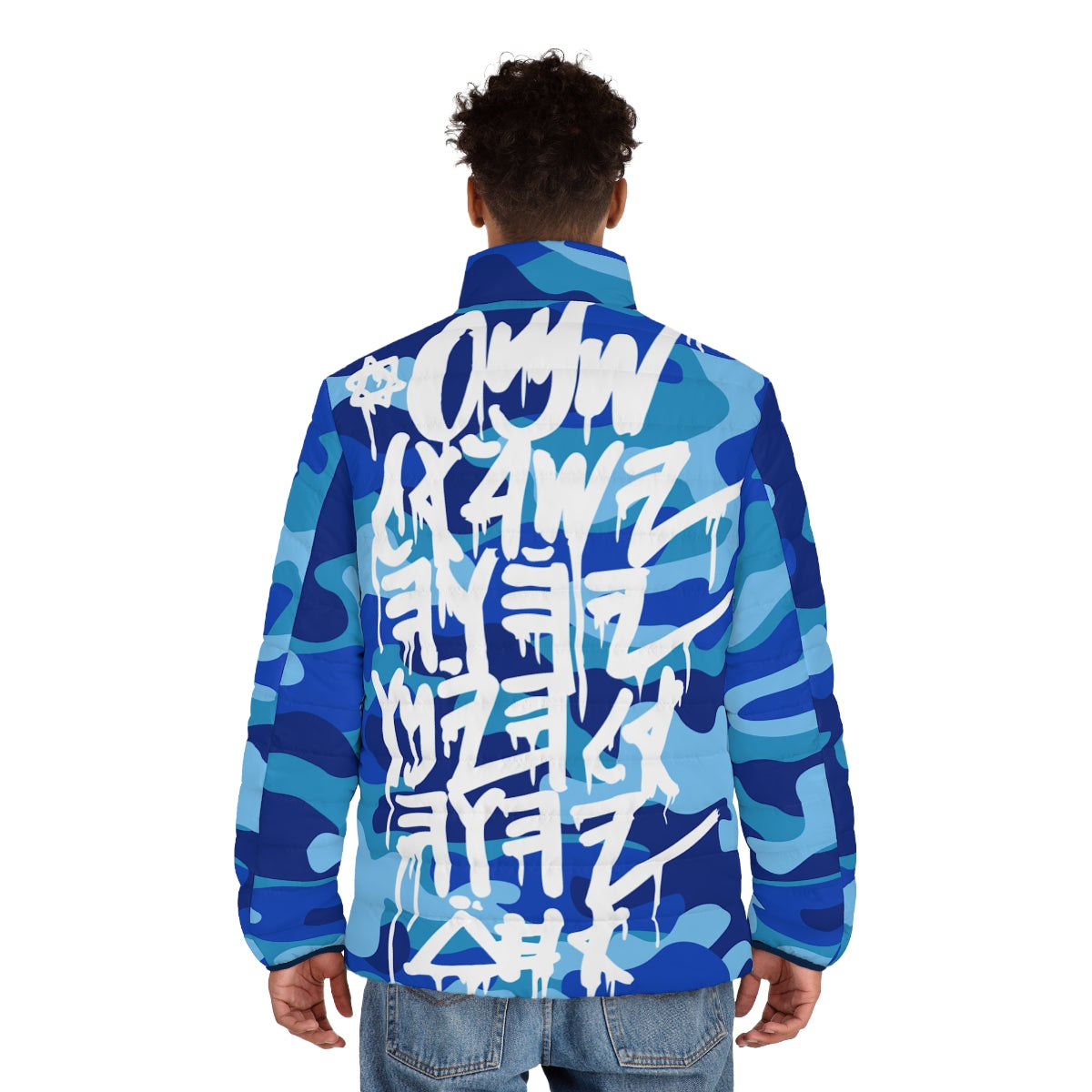 Jerusalem Puffer Jacket (Blue Camo)