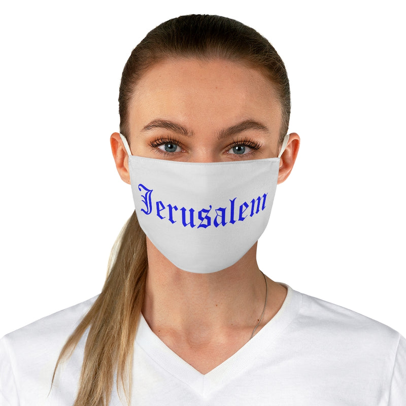 JERUSALEM OLD ENGLISH FACE MASK BLUE