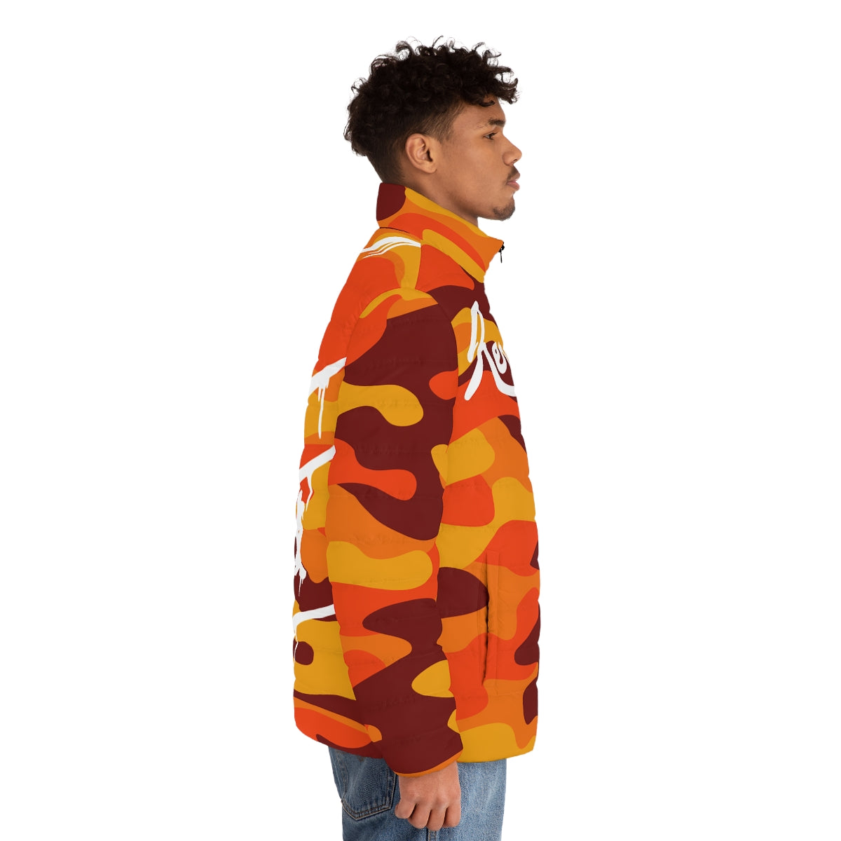 Jerusalem Puffer Jacket (Orange Camo)