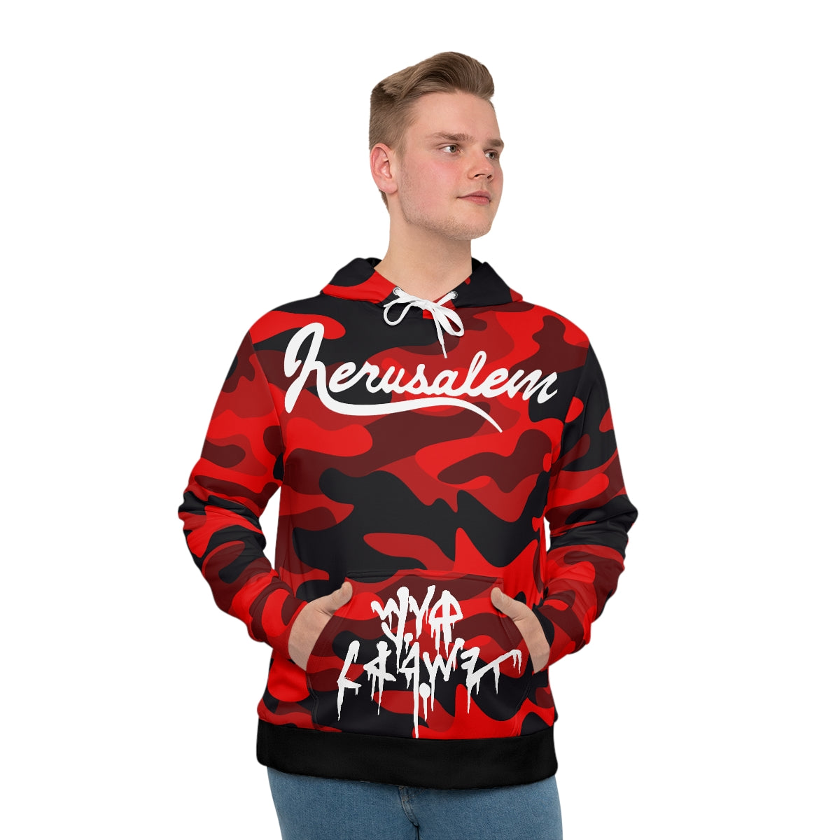 JERUSALEM HOODIE (RED CAMO)