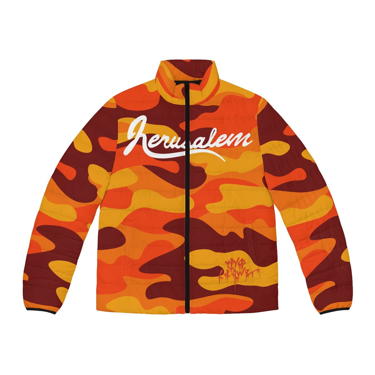 Jerusalem Puffer Jacket (Orange Camo)