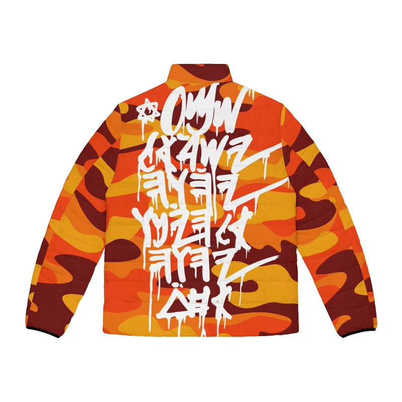 Jerusalem Puffer Jacket (Orange Camo)