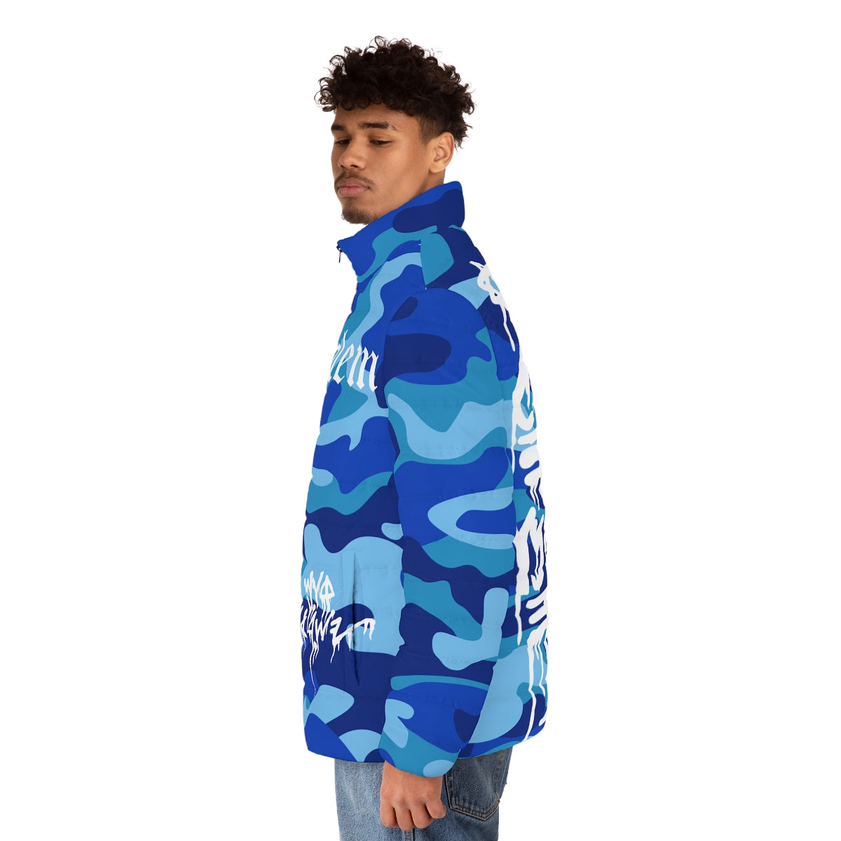 Jerusalem Puffer Jacket (Blue Camo)