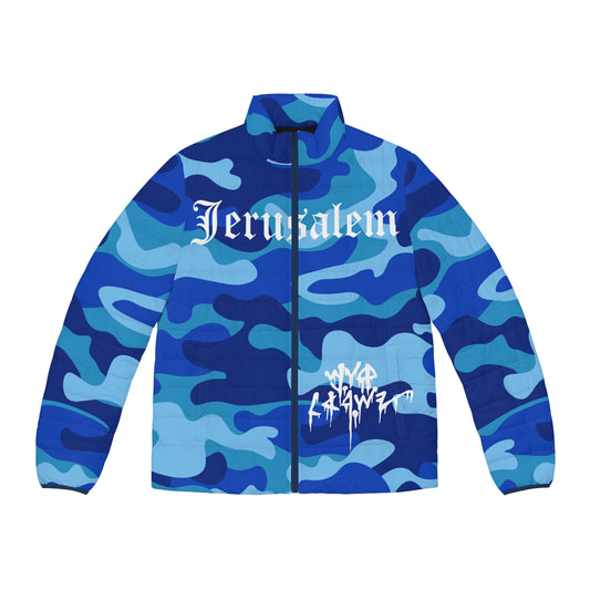 Jerusalem Puffer Jacket (Blue Camo)