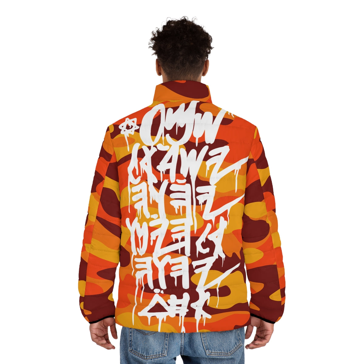 Jerusalem Puffer Jacket (Orange Camo)