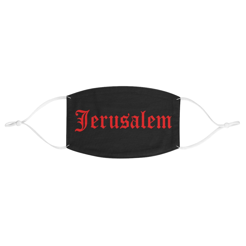 JERUSALEM OLD ENGLISH FACE MASK RED