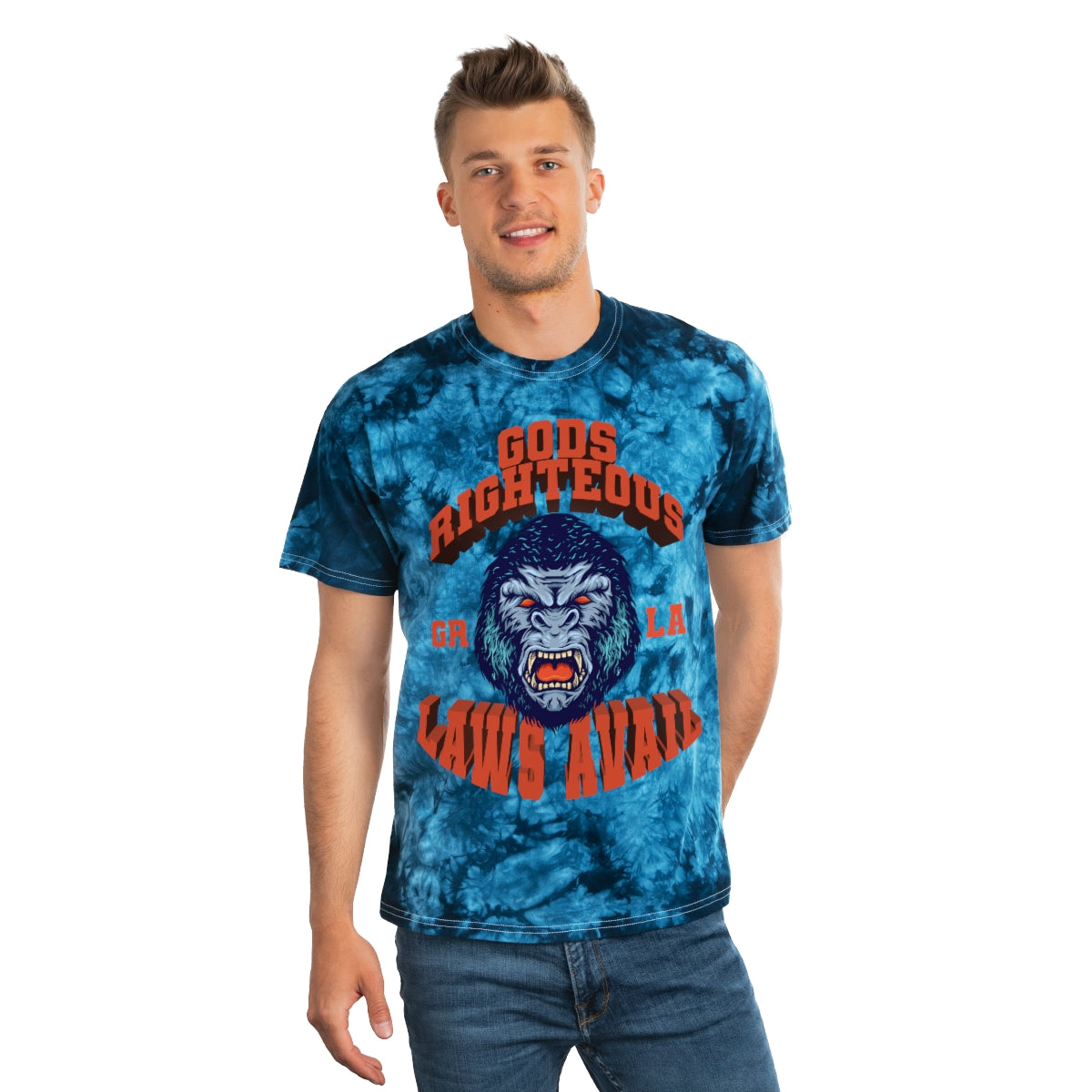 GODS RIGHTEOUS LAWS AVAIL TIE DYE TEE