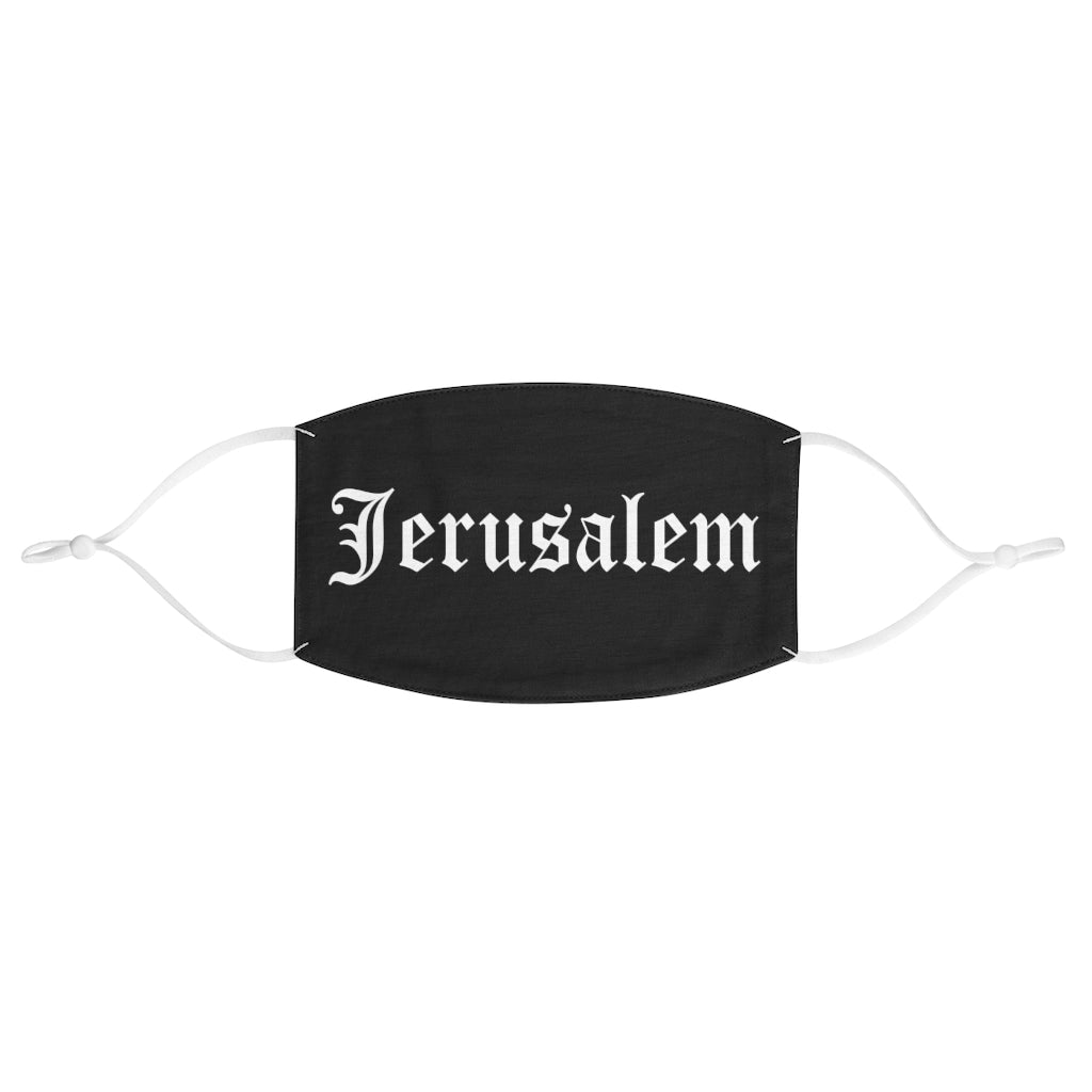 JERUSALEM OLD ENGLISH FACE MASK WHITE