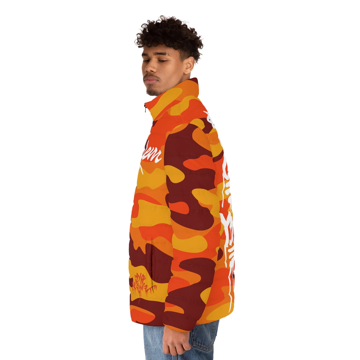Jerusalem Puffer Jacket (Orange Camo)