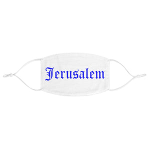 JERUSALEM OLD ENGLISH FACE MASK BLUE